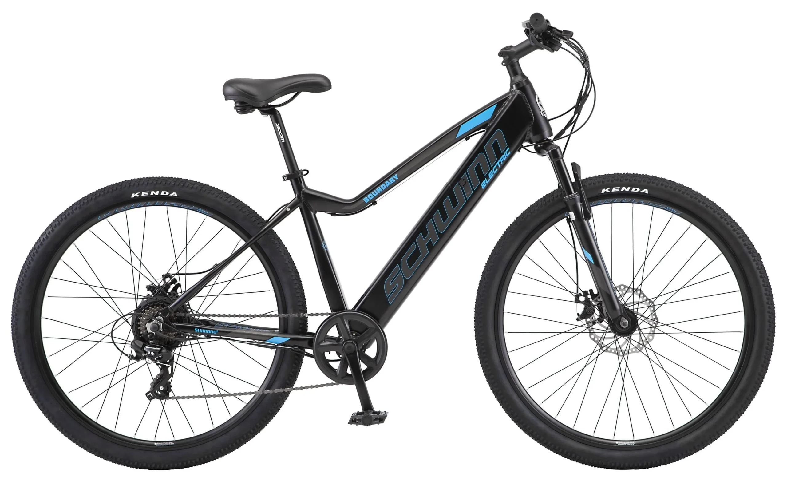 449e35eb1b69045f0778dd75b721e4e3fe20fc233e7436b52d26bbd9dbc1caba.webp Schwinn 29 - In. Boundary Unisex Electric Mountain Bike for Adults, Black, 250w Ebike Motor - Image 1