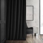 Signature Warm Black Blackout Velvet Curtain