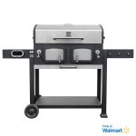 32-inch Smart Charcoal Grill with Bluetooth Meat Thermometer. LCD Display. and Temperature Probes. Stainless Steel/Black