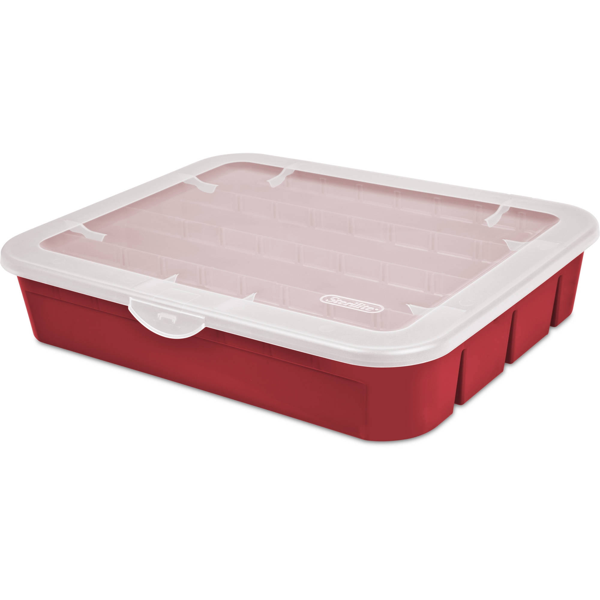 452b0bd560b4e745c983804aadfa558cfdb4e3c93ccfb537f2ad3c904b972813.jpg Sterilite Adjustable Ornament Case, Infra Red - Image 1