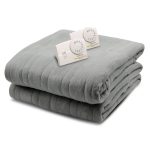 Biddeford Comfort Heated Blanket - Knit Twin Gray