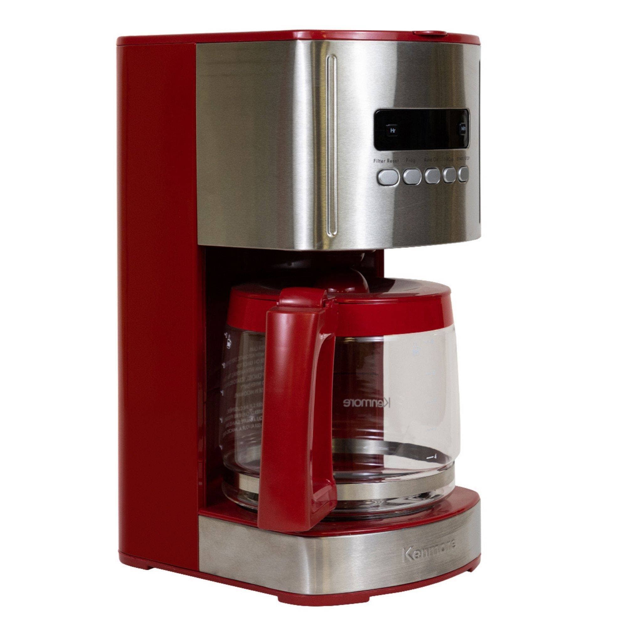 4559e39377f5b1954dcc93050f8e7b807eff19de15415c45c957c512ad78b705.jpg Kenmore Aroma Control Programmable 12-Cup Coffee Maker, Red - Image 1