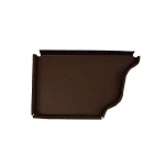 Aluminum Gutter Left End Cap, Royal Brown, 5.25 in. (AFEC525LRB)