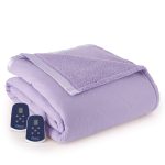 Micro Flannel Reverse to Sherpa Twin Electric Blanket - Amethyst