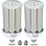 DJDTDTY 2 Pack 60W/80W/100W/120W/150W LED Corn Light Bulbs, Super Bright LED Corn Bulbs, E26 Base with E39 Adapter,White Light,9000LM LED Light Bulb