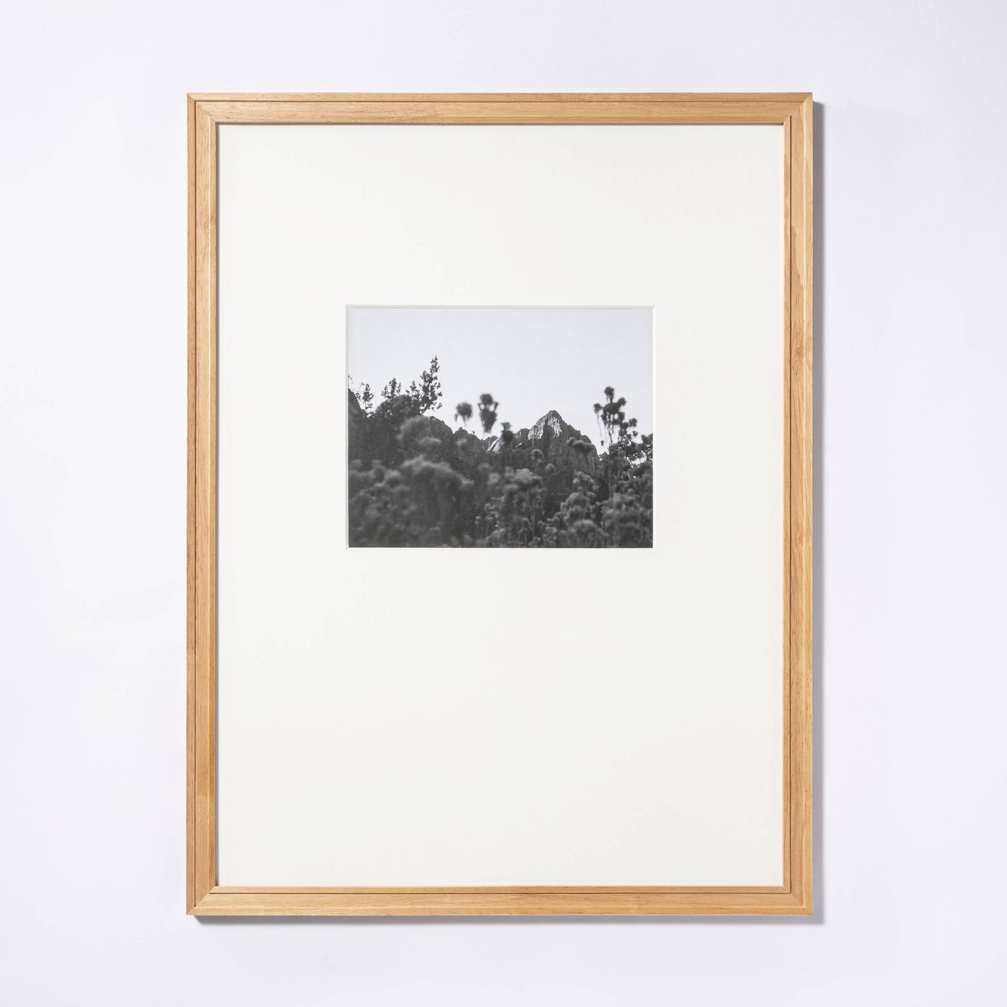 45f3272b93c0086a0dfc4e32e940cd4c7fe428fe8c77601e882e304559cd65cf.jpg 18" x 24" Matted to 8" x 10" Gallery Frame Natural Wood - Threshold Designed with Studio McGee - Image 1