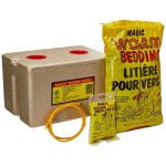 Magic Bait 1000 Worm Farm with Bedding and Food Storage Box Yellow