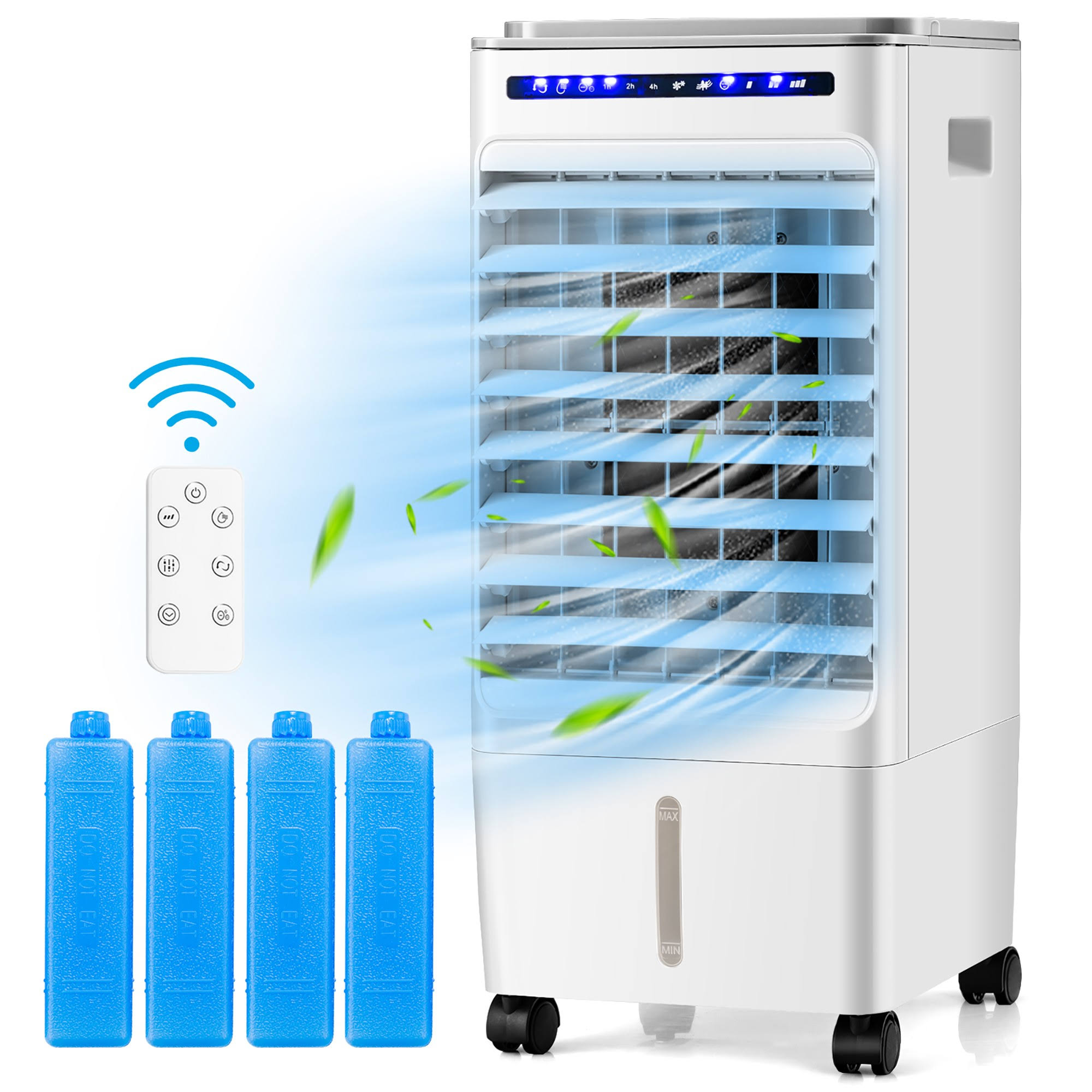 4625c479e8e1055031424a566a1bb879344af6ec7eec720f02fe10889b78aa48.jpg Costway 3-in-1 Evaporative Air Cooler Portable Air Cooling Fan w/ Fan & Humidifier - Image 1