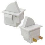 2pcs Refrigerator Door Light Switch 2 Feet Compatible for GE Whirlpool, Maytag, Admiral, Amana, Kenmore, KitchenAid, Magic Chef Freezer Momentary