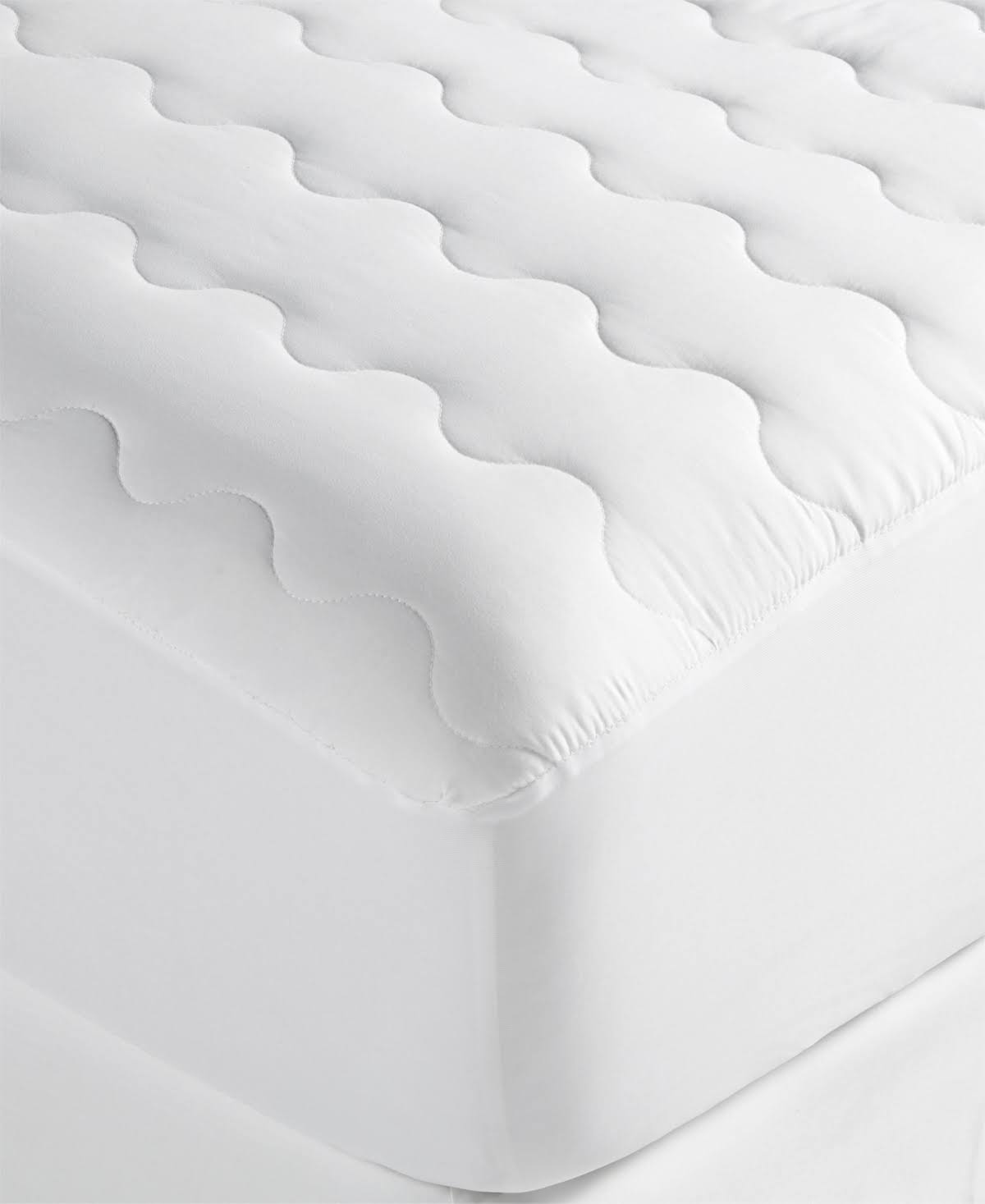 4640fb3691c06b271fc9df5af7e6c74a79eb61d3b335f869785da766c69db3ad.jpg Home Design Easy Care Waterproof Mattress Pads, California King, Created for Macy's - White - Image 1
