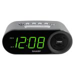 Sharp Digital Easy to Read Alarm Clock with 2 Amp High-Speed USB Charging Power Port - Charge Your Phone Tablet with A High Speed Charge! Simple Easy