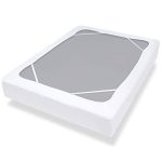SPRINGSPIRIT Box Spring Cover Queen Size with Smooth and Elastic Woven Material, Only Covers Sides, Alternates for Bed Skirt, Wrinkle & Fading