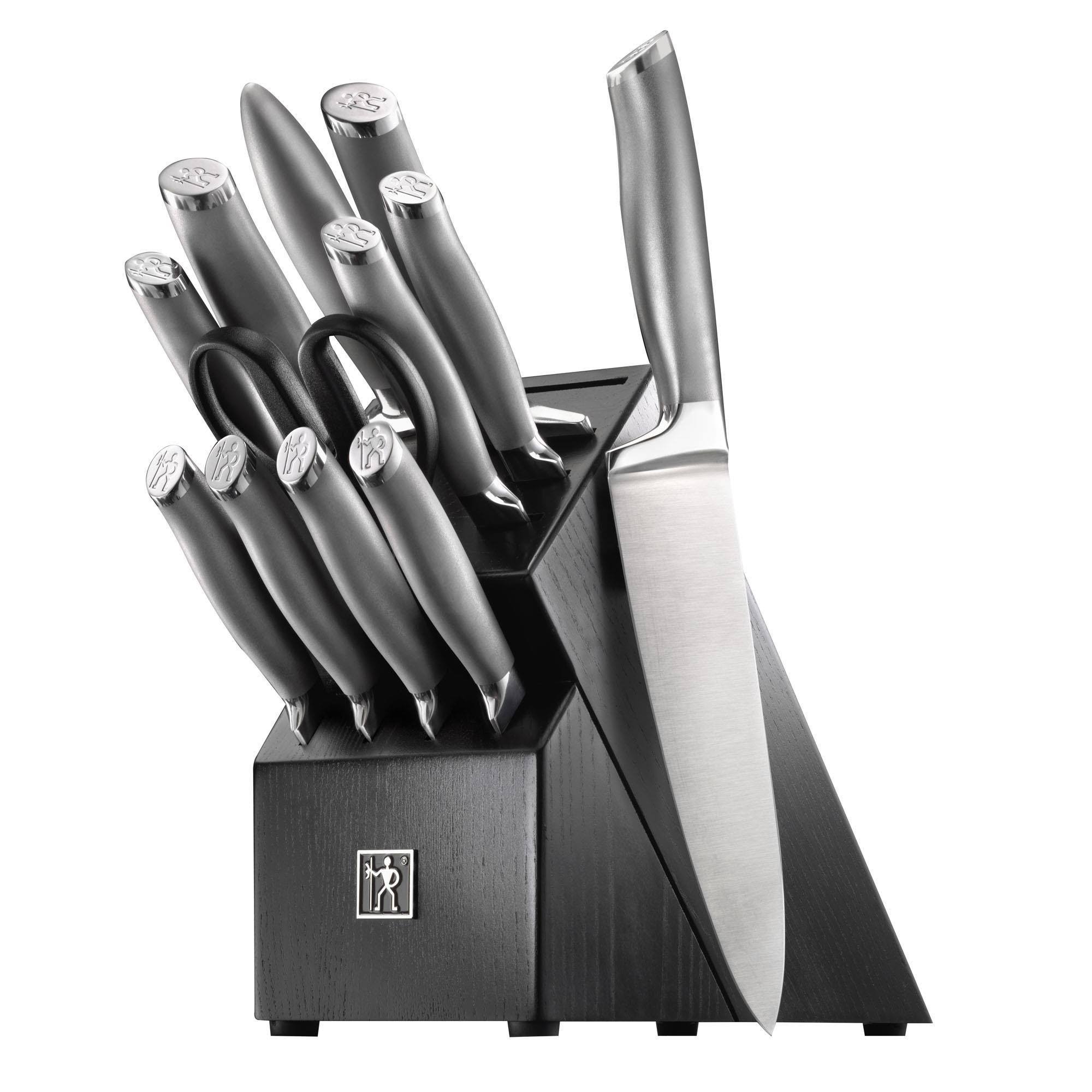 469168d0514920632aeea08c93321806506c6ff11b40e969f69a68ee72b0f6a4.jpg Henckels International Modernist 13-Pc Knife Block Set - Image 1