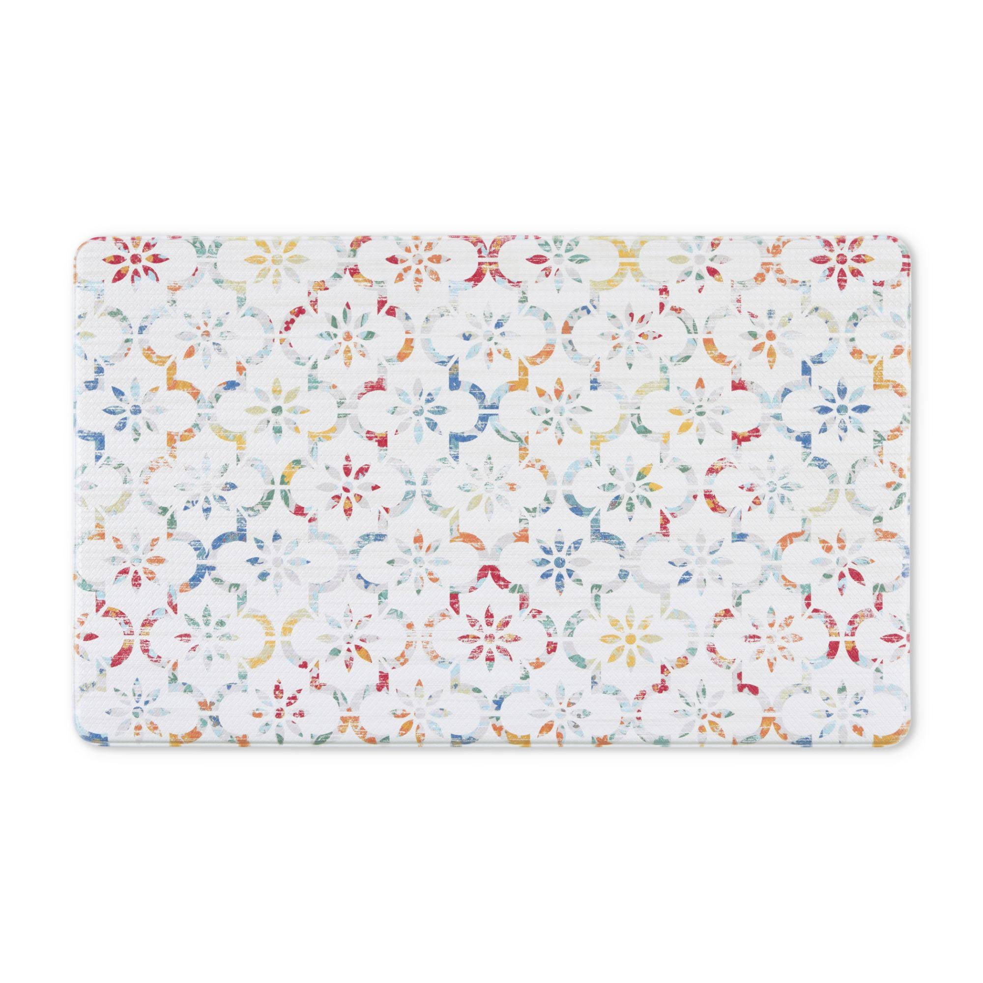 46a1e03958018d1a4315f3a7d1803dd24d10210593d600fac9a7c3be61f046cb.jpg Mainstays Ogee Tile Kitchen Mat - Multicolor - 18 x 30 in - Image 1