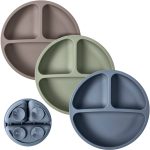 WeeSprout Kids Divided Suction Plates
