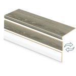 Sterling Oak 47 in. L x 12.15 in. W x 2.28 in. T Vinyl Stair Tread and Reversible Riser Kit Adhesive