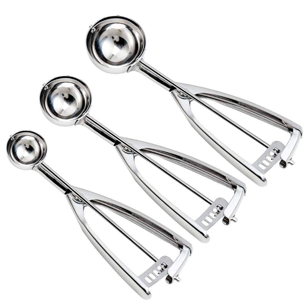 4701b1f237271fab007d9769720247872e6e82c8474cfa2e9b796f30187804c8.jpg JUNADAEL J Cookie Scoop Set, Include 1 Tablespoon/ 2 Tablespoon/ 3 Tablespoon, 3pcs Cookie Scoops for Baking, Portion Scoop, Ice Cream Scoop with - Image 1