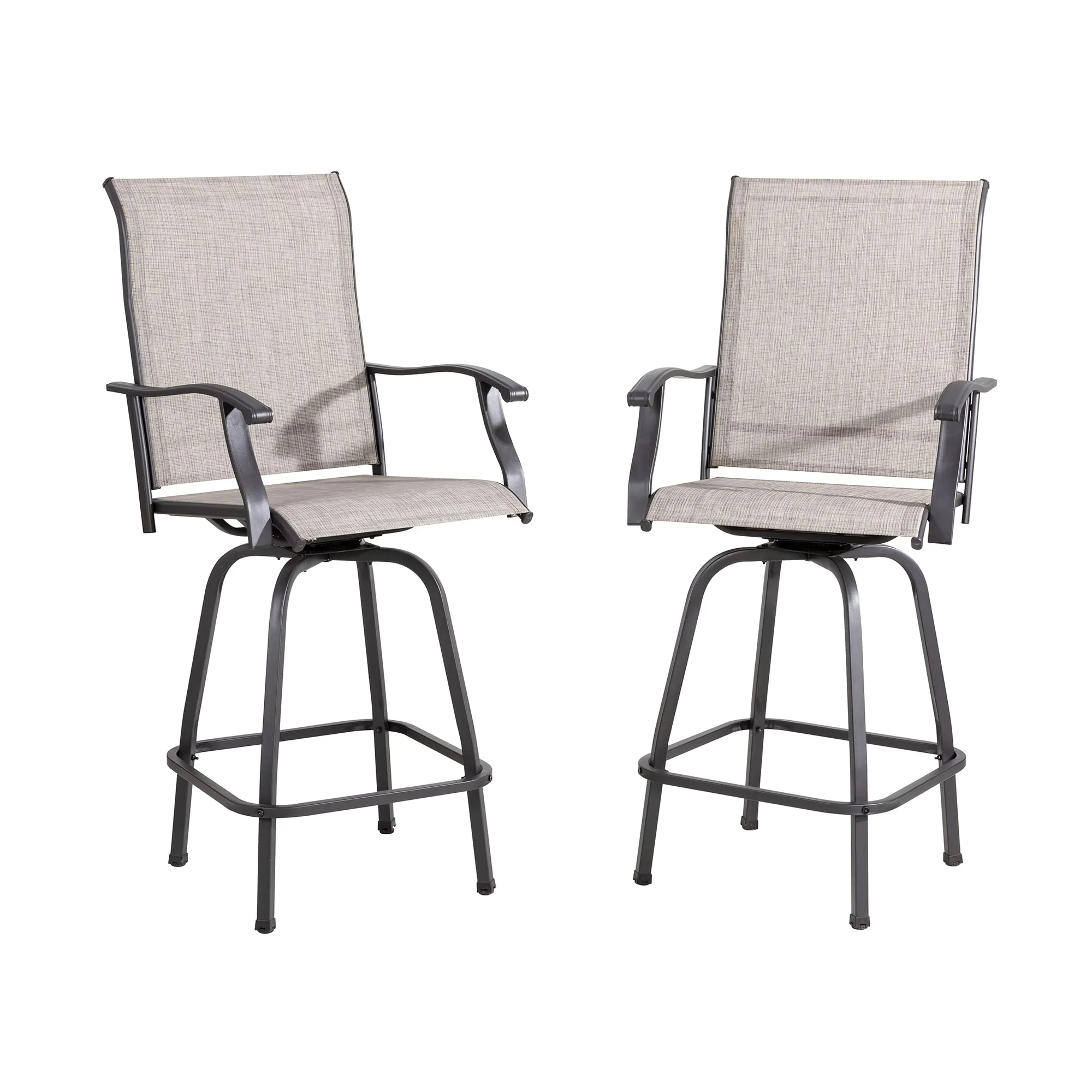 4724459ed9069a6a364ae02ed9eb53ebda1a25bfffe3e4eeee7ced389ac5cb31.webp Vongrasig 2 Piece Patio Swivel Bar Chairs - Image 1