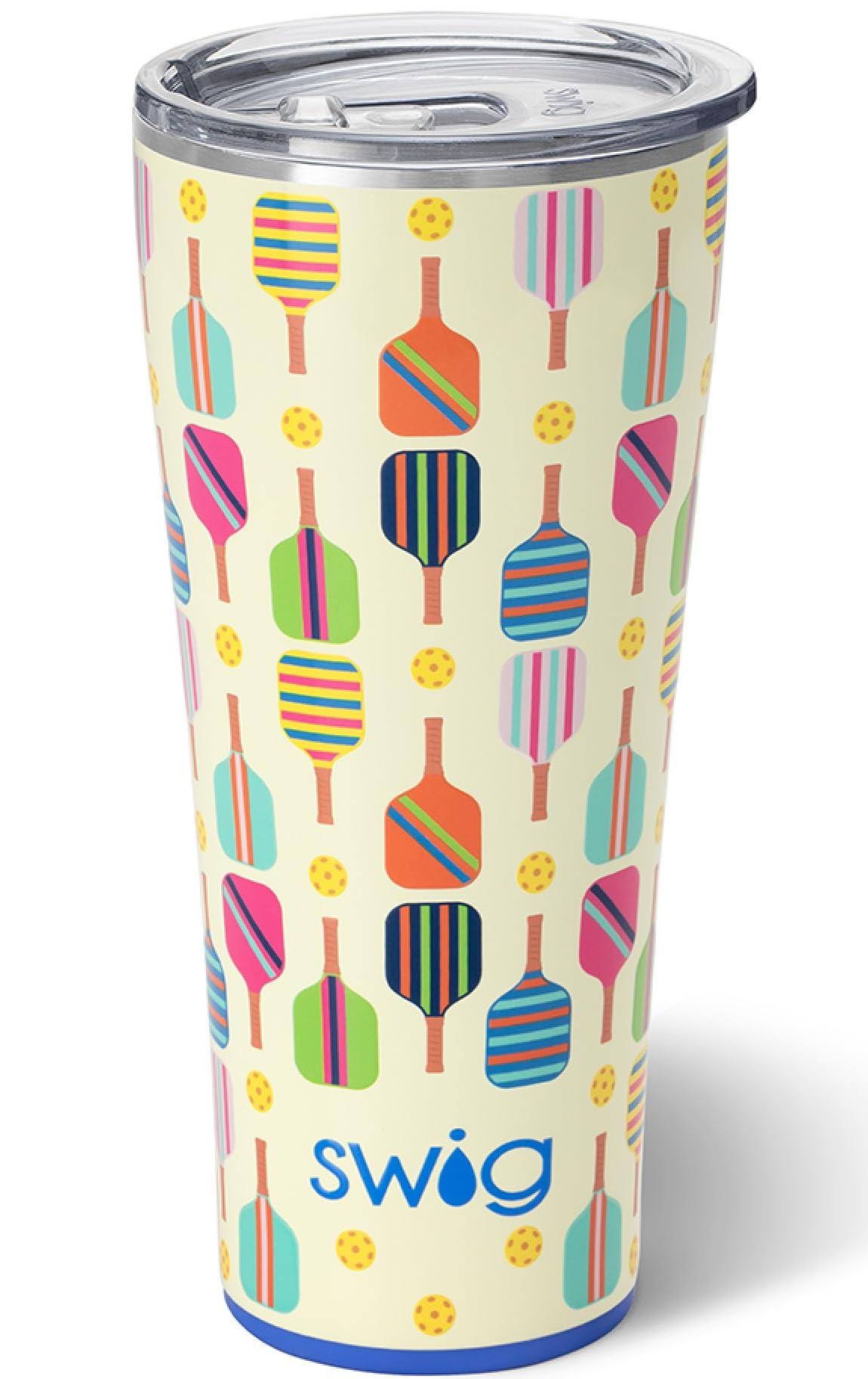 472a8b05516c1671b3e7815f9cdd7e7cc1d5a6c62fd69dfe8f4bc88c3934625d.jpg Swig Tumbler - 32oz Pickleball - Image 1