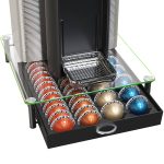 Decobros Crystal Tempered Glass Nespresso VertuoLine Storage Drawer Holder for
