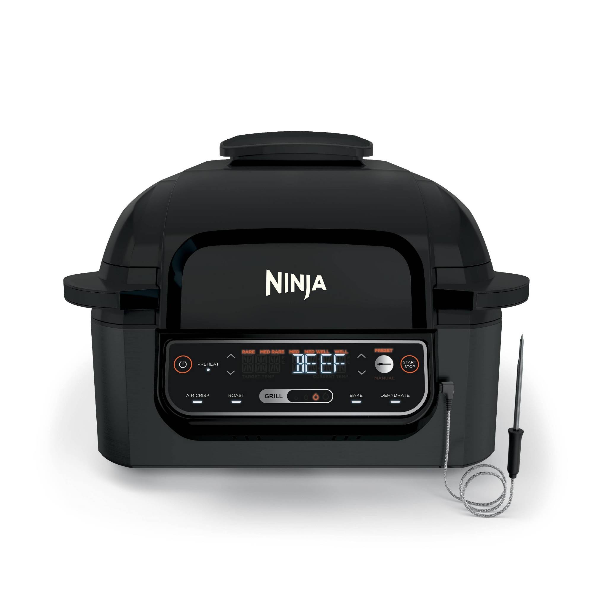 474d6351314510d8b9c8aa8bfa9037453ceb4a4abeaaeb6f379277d9818e962d.jpg Ninja Foodi Smart 5-in-1 Indoor Grill with 4Qt Air Fryer - Black - LG451BK - Image 1