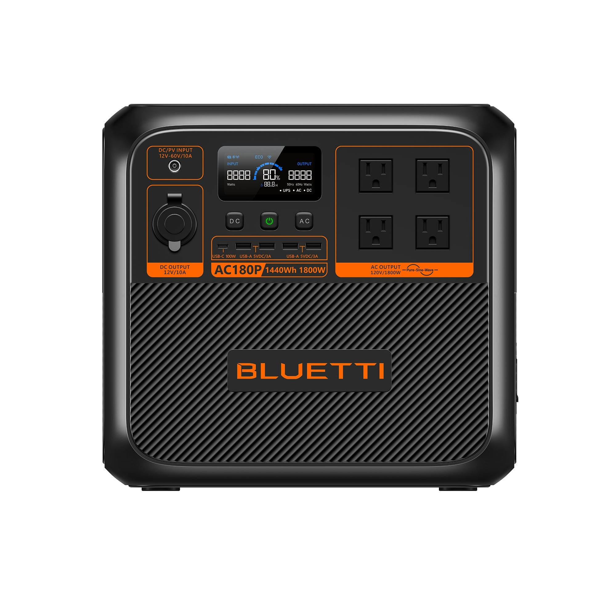 4754a0609ea9100d88928d91c994422493b2ac83abd6414220aa17b5cc2a58a8.jpg BLUETTI AC180 Portable Power Station (1152Wh) Power Station Only - Image 1