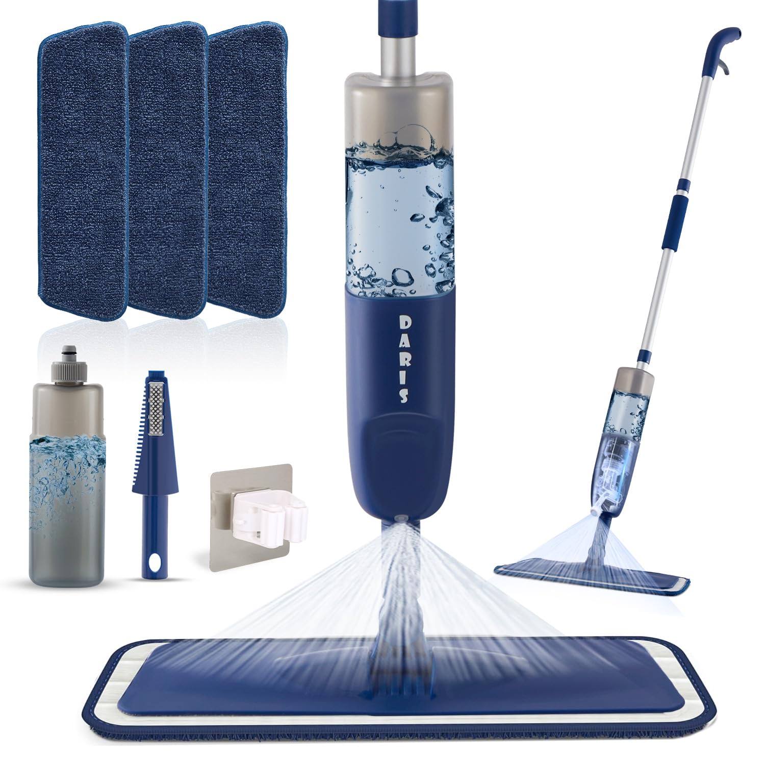 477590b68636478d5b6c3437809651621366b8ef03758463c8c6f5cb185c207e.jpg SDARISB Mcrofiber Spray Mop for Floor Cleaning Wet Dry 360 Degree Spin Dust Home Kitchen Hardwood Floor Flat Mops with 500MLRefillable Bottle Include - Image 1
