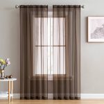 Thd Essentials Sheer Voile Window Treatment Rod Pocket Curtain Panels - Pair, Size: 54 W x 84 Large