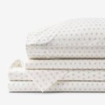 Company Kids Ditsy Star Pink Organic Cotton Percale Twin Sheet Set