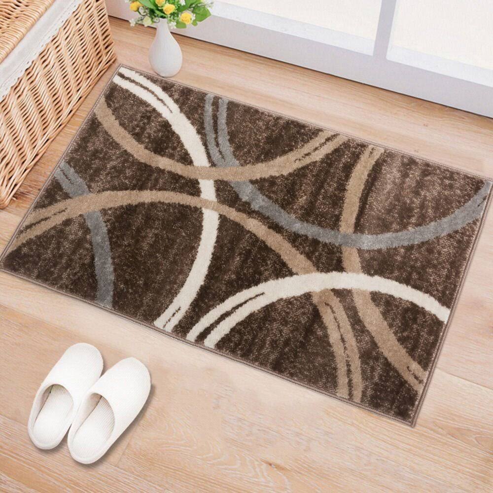 47d3e9ae344f215df962717fe298ce2dd7b8489892dbc4387f9343a77d9d3760.jpg Devonshire Abstract Brown Area Rug Ebern Designs Rug Size: Rectangle 2' x 3' - Image 1