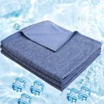CHOSHOME Cooling Blanket for Hot Sleepers Lightweight Summer Cold Thin Blankets for Sleeping, Hot Flashes Night Sweats, Soft Bla