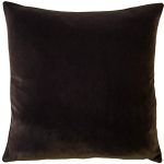 Castello Espresso Brown Velvet Throw Pillow 20x20