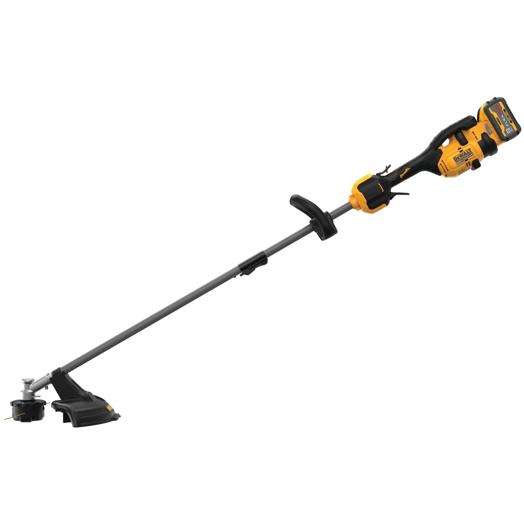 4834e979cc95c783f1814d3c47f36e243cd424775bb6a661751e9772e490e5f8.jpg DeWalt 60V Max 17" Brushless Attachment Capable String Trimmer Kit DCST972X1 - Image 1