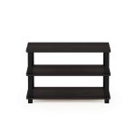 Furinno Turn-S-Tube 3-Tier Shoe Rack, Espresso/Black