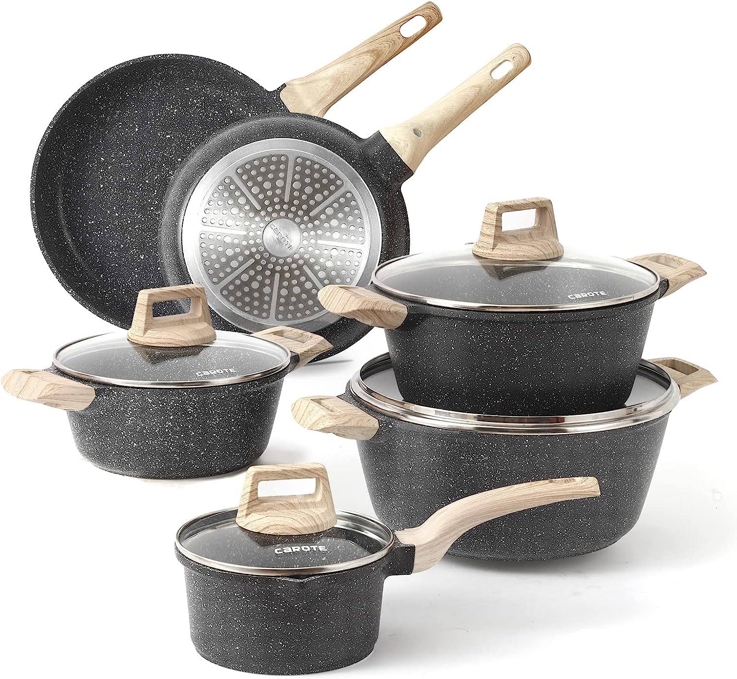 483b892c0f6eb21bc32b6f5e78402fd42214dfba5a68aa75497d084428c452ee.jpg Carote Nonstick Kitchen Cookware Set,10 Pcs Pots and Pans Set Nonstick Cookware - Image 1