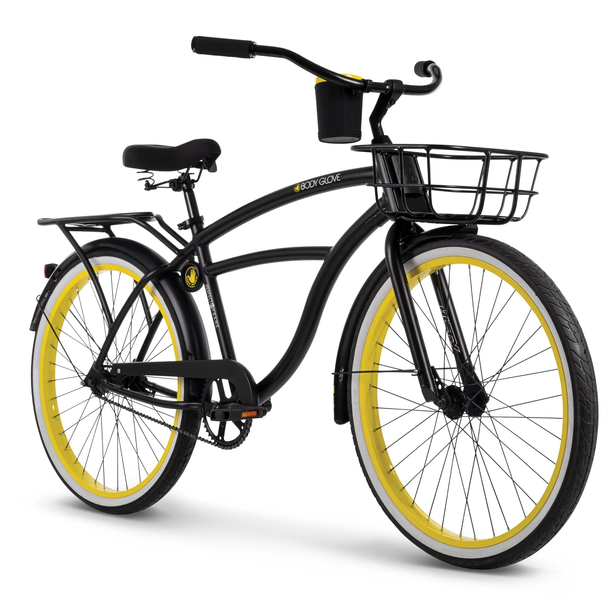483f2b4f7a62a85d1f55996936369f0cc59b0bf52597f74012437bfbdfb55e37.webp Glove 26 in Mens Beach Cruiser Bike, Black, by Huffy - Image 1