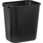 Rubbermaid Deskside Black Wastebasket, 7 Gallon