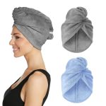 Turbie Twist Microfiber Hair Towel Wrap - The Original Quick Dry, Anti-Frizz Turban Towel for Thick, Long, and Curly Hair - Bathroom Essential for