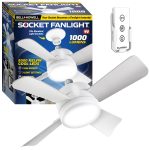 Bell + Howell Light Socket Ceiling Fan & Light