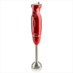 Ovente 2-Speed 300 Watt Electric Immersion Hand Blender ,Red