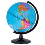 TCP Global 6" 14.2cm Blue Ocean Desktop World Globe Black Base