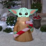 Gemmy Airblown Inflatable The Child with Candy Cane, Star Wars