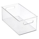 iDesign Linus Deep Stacking Bin - Clear - 8" x 14-1/2" x 6" H - Each