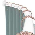 PrettyHome Adjustable Arched Curved Shower Curtain Rod Rustproof Expandable Aluminum Metal Shower Rod 38-72 Inches Telescoping Design Exquisite