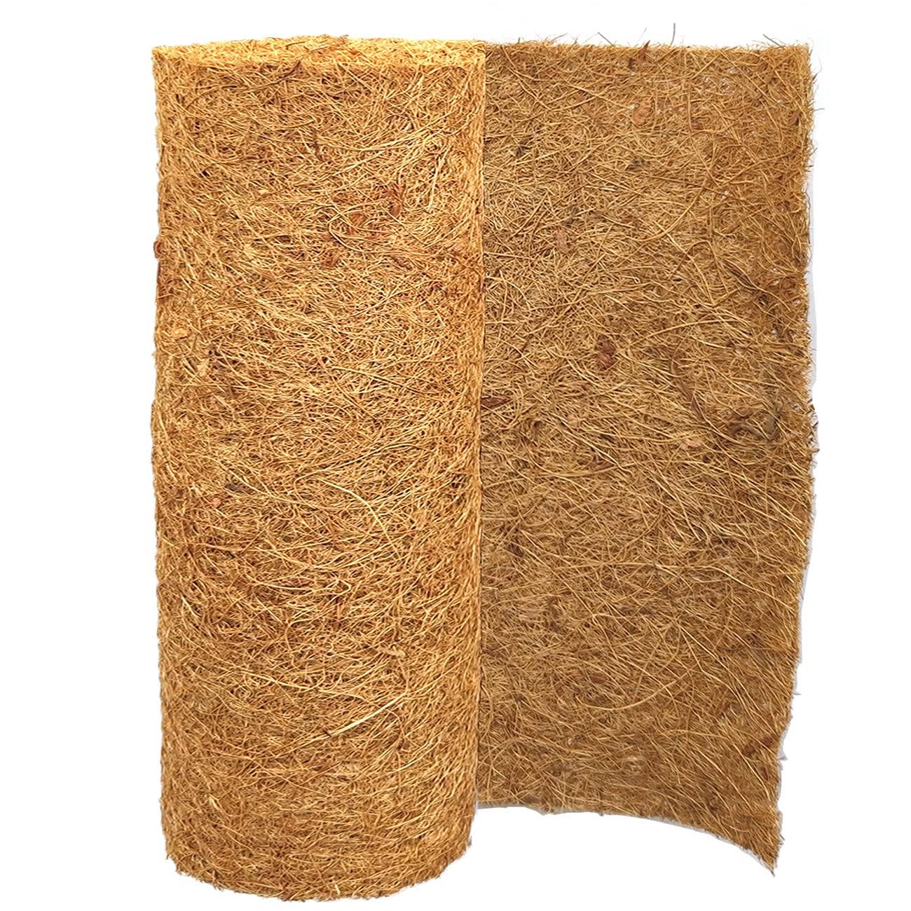 49091fd64476210ffbc4632471bafba5ecf136600cfa08386c578c19c1064414.jpg SUNYAY 12x40 inch Natural Coco Liner Roll Coconut Coir Liner Sheets Coco Mat for Planter Window Box Flower Basket Garden Decoration Animal Pet Pad - Image 1