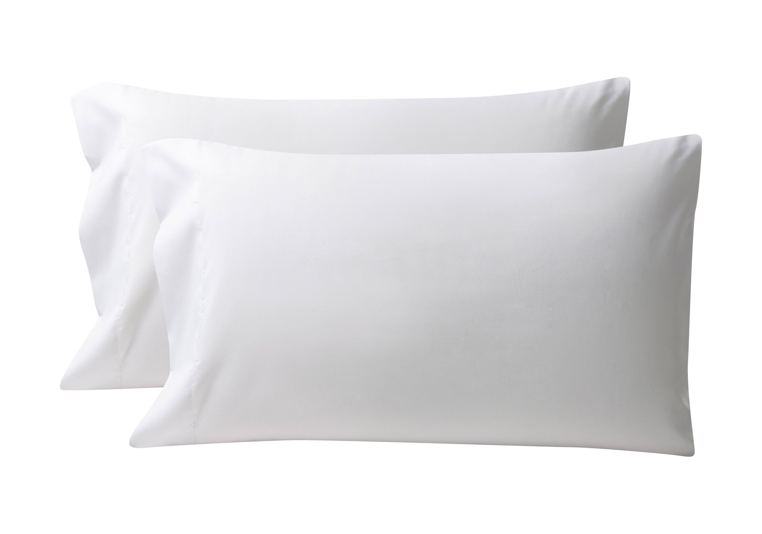 49103774c134f99c65a81f272d761aa63cd64e4eb90a2d475050c799fb6a35a9.jpg Mainstays Microfiber Pillowcase Set, Size: King Pillowcase, White - Image 1