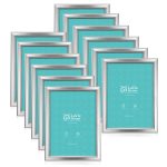 Lavie Home 5x7 Picture Frames (12 Pack, Silver) Simple Designed Photo Frames for Wall Mount Display, Set of 12 Classic Collection