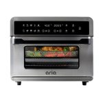 Aria All-in-1 Premium 30 Qt. Stainless Steel Touchscreen Air Fryer Toaster Oven with Recipe Book