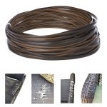 Laphivieh 120ft Wicker Repair Supplies, Two-Tone Gradient Dark Brown with Light Brown Stripes, Plastic Rattan Material for Patio Chair Repair Flat