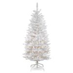 Kingswood Fir Slender White Realistic Artificial Fir Christmas Tree with Incandescent Steady/Constant Lights Andover Mills Size: 4.5'